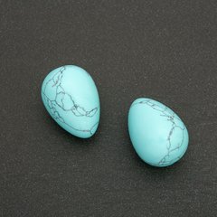 Сувенірне Яйце камінь Бірюза (+-)30х20мм купити біжутерію дешево в інтернеті