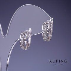 Сережки Xuping 6х14мм родій