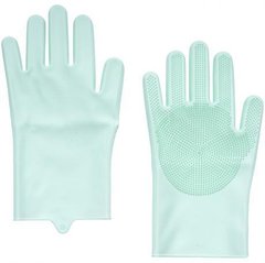 Від 2 шт. Силіконові рукавички для миття посуду з ворсою 28см FY-0547 купити дешево в інтернет-магазині