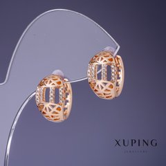 Сережки Xuping 10х15мм "позолота 18К" купити біжутерію дешево в інтернеті