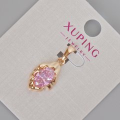 Кулон Xuping з рожевим кристалом d-24х11мм+- Позолота 18К купити біжутерію дешево в інтернеті
