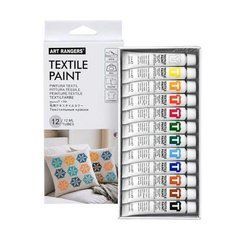 Від 2 шт. Фарби по тканині 12 кольорів по 12мл "Art Rangers" Textile Paint PA50.12012.A