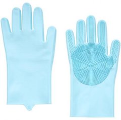 Від 2 шт. Силіконові рукавички для миття посуду з ворсою 28см FY-0548 купити дешево в інтернет-магазині