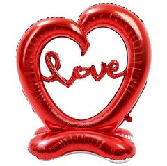 Кулька фольгована підлогова Серце ЧЕРВОНЕ "LOVE" 140*110см FL-013 купити дешево в інтернет-магазині