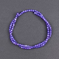 Намистини тонований Перламутр фіолетовий циліндр d-3,5х3,5мм+- L-40см+- на волосіні купити біжутерію дешево в