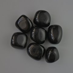 Сувенірний натуральний камінь Агат чорний галтівка d-22х20мм (+-) фасовка 100гр купити біжутерію дешево в