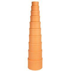 Набор подарочных коробок 10шт круглых 2816-1-Orange