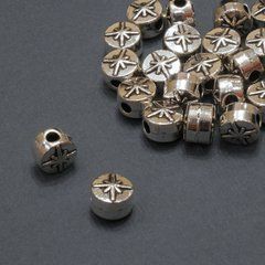Фурнітура намистина вставка вн d-2мм + - d-7х5,5мм + - фасування 20гр 22шт.+ -
