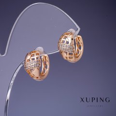 Сережки Xuping 8х13мм "позолота 18К" купити біжутерію дешево в інтернеті