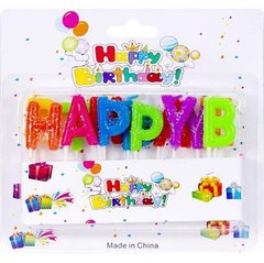 Від 4 шт. Свічки для торта літери 10-102 "Happy Birthday" купити дешево в інтернет-магазині