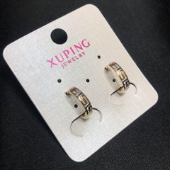 Сережки Xuping Позолота 18К Родій 13х3мм + - купити біжутерію дешево в інтернеті