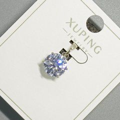Кулон Xuping з білим кристалом d-9мм+ - L-17мм+- родій