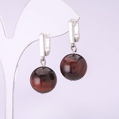 Сережки "Елегант" Бичаче око гладка кулька d-14мм