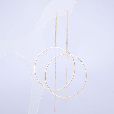 Сережки Xuping Позолота 18К d-45мм L-19см + - купити біжутерію дешево в інтернеті