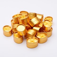 Коробочка для украшений золотистая овал малая 7/4/3,5см 30 шт. А13-4 купить оптом дешево в интернет
