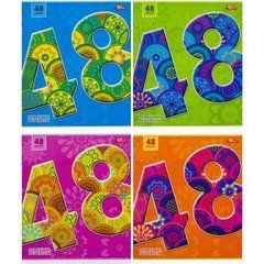 Від 16 шт. Зошит кольоровий 48 аркушів, клітинка 3389 N