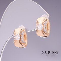 Сережки Xuping 14х9мм позолота 18к купити біжутерію дешево в інтернеті