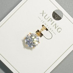 Кулон Xuping з білим кристалом d-9мм+ - L-17мм+- позолота 18К купити біжутерію дешево в інтернеті