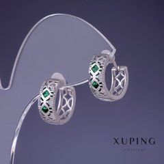 Сережки Xuping 6х14мм родій