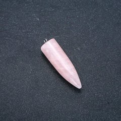 Кулон маятник куля з каменю Рожевий Кварц 13х40х45мм (+-) купити біжутерію дешево в інтернеті