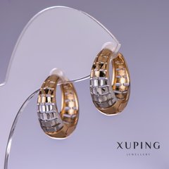 Сережки Xuping 19х8мм "позолота 18к, родій " купити біжутерію дешево в інтернеті