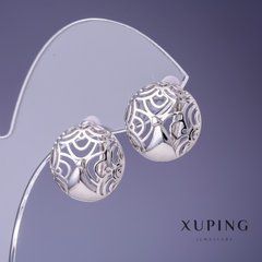 Сережки Xuping 15мм родій