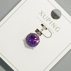 Кулон Xuping з фіолетовим кристалом d-9мм+ - L-17мм+- родій купити біжутерію дешево в інтернеті