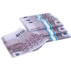 Упак. 8 шт. Сувенірна купюра "500 Євро"