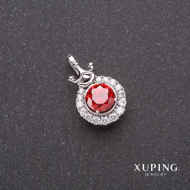 Кулон Xuping Корона з червоним каменем 12х20мм родій купити біжутерію дешево в інтернеті