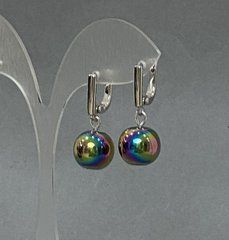 Сережки Гематит гладка кулька d-12мм+- L-29мм+-