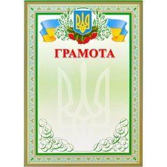 Від 40 шт. Грамота нагородна А4 для заповнення №3