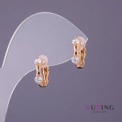 Сережки Xuping з білими каменями оптом