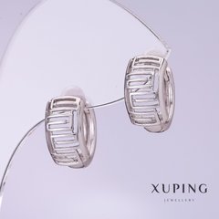Сережки Xuping d-8мм L-14мм родій купити біжутерію дешево в інтернеті