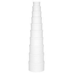 Набор подарочных коробок 10шт круглых 2816-1-White