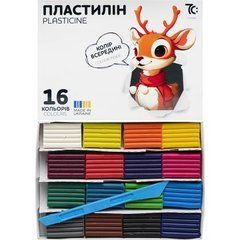 Від 3 шт. Пластилін 16 кольорів 128г, "Гамма" 7С: 7C31603