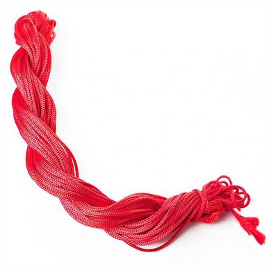 Нитка (шнур) для Шамбали 13 метрів червона d-1,9мм купити біжутерію дешево в інтернеті
