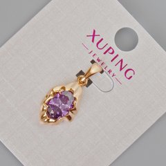 Кулон Xuping з фіолетовим кристалом d-24х11мм+- Позолота 18К купити біжутерію дешево в інтернеті