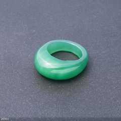 Перстень із натурального каменю Агат світло зелений h-6,5-15мм b-4-8мм d-19,20мм купити біжутерію дешево в