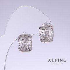 Сережки Xuping L-15мм s-8мм родій