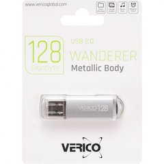 Флешка Verico USB 128Gb Wanderer Silver 600814 купити дешево в інтернет-магазині