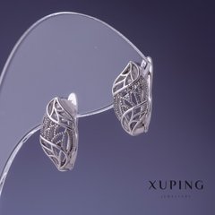 Сережки Xuping 16х8мм родій купити біжутерію дешево в інтернеті