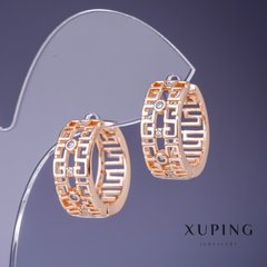 Сережки Xuping 20х8мм "позолота 18К" купити біжутерію дешево в інтернеті