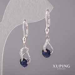 Сережки Xuping блакитні камені оптом