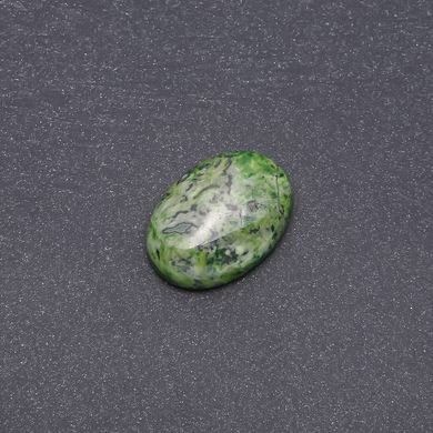 Кабошон камінь Яшма зелена (синт.) 25х18мм купити біжутерію дешево в інтернеті
