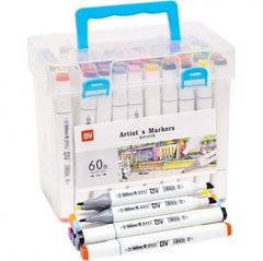 Набір скетч-маркерів 60 кольорів 820-60 в пластиковому боксі купити дешево в інтернет-магазині