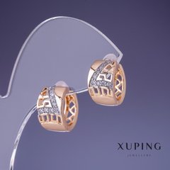 Сережки Xuping 14х8мм "позолота 18К " купити біжутерію дешево в інтернеті