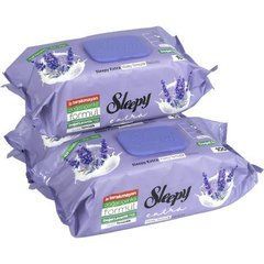 Від 2 шт. Вологі серветки для прибирання 100шт ТМ SLEEPY Easy Clean Lavander фіолетовий клапан