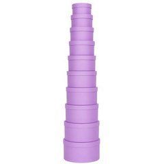 Набор подарочных коробок 10шт круглых 2816-1-Purple