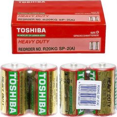 От 10 шт. Батарейка Toshiba R20 Heavy Duty купить дешево в интернет магазине