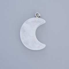 Кулон "Місяць" Гірський Кришталь натуральний камінь d-29х19мм+- купити біжутерію дешево в інтернеті